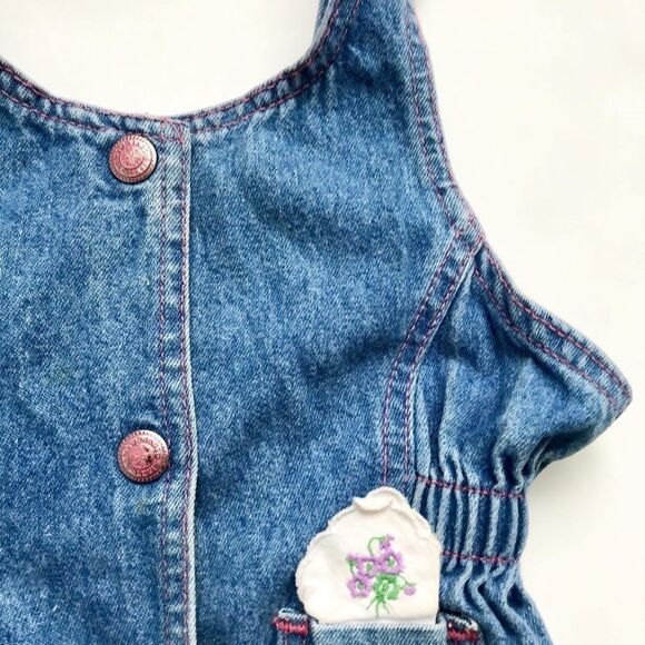 Vintage Little Levis pink label denim overalls 24m - Picture 2 of 10